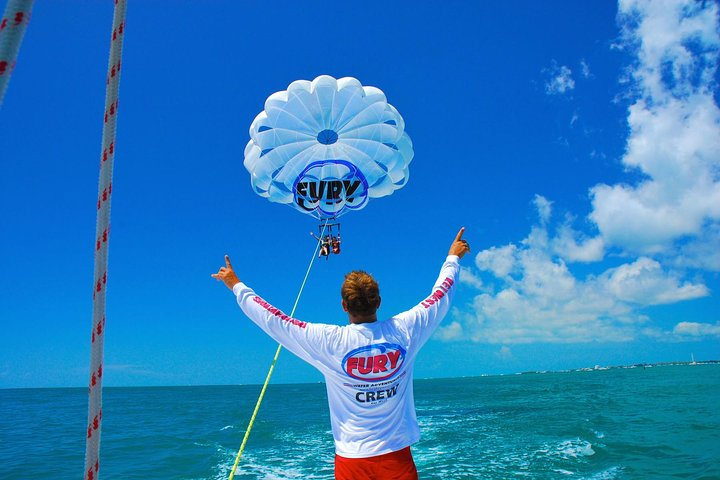 Soar above the emerald blue waters of Key West